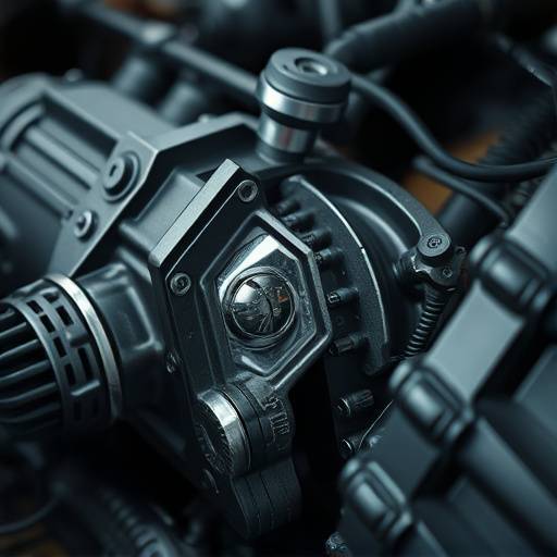 Close-up of a car transmission